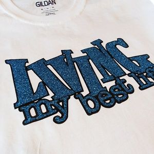 Living My Best Life Bridesmaids T Shirt Blue